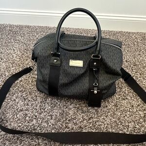 Michael Kors Duffel Bag/Travel Bag with Silver Accents